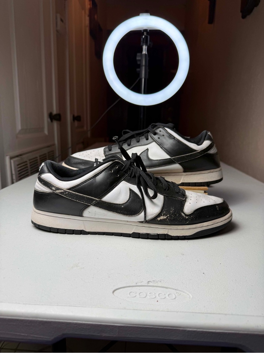 Nike Dunk Low Panda Sneakers Women Size 15 Black White Retro shoes